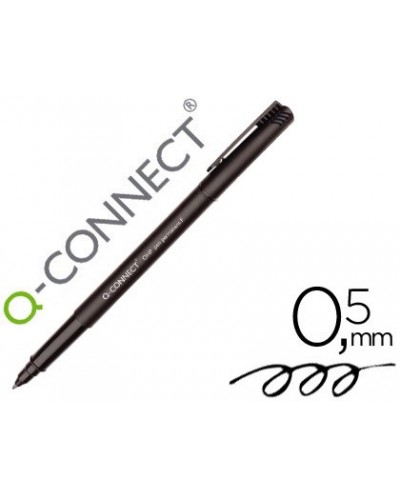 Rotulador q connect retroproyeccion punta fibra super fina redonda 05 mm permanente negro