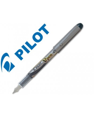 Pluma pilot v pen silver desechable negro svp 4wb
