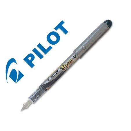 Pluma pilot v pen silver desechable negro svp 4wb
