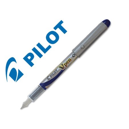 Pluma pilot v pen silver desechable azul svp 4ml