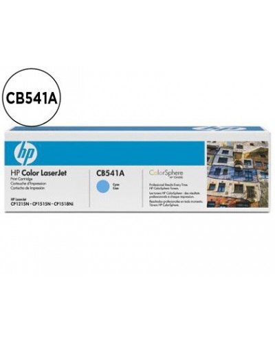 Toner hp cb541a color laserjet cp 1215 cp 1515 cp 1518 cian with colorsphere 1400pag 