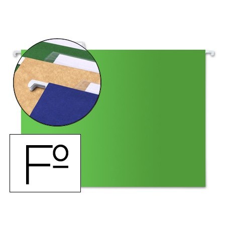 Carpeta colgante liderpapel folio verde