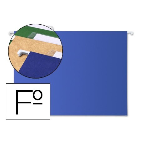 Carpeta colgante liderpapel folio azul