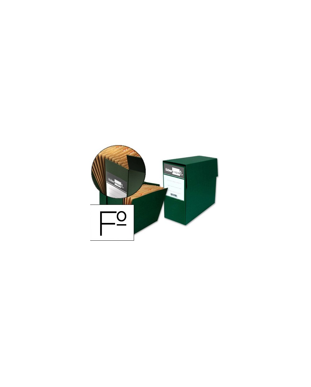 Caja transferencia con fuelle folio verde