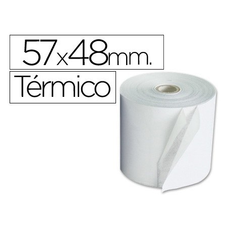 Rollo sumadora termico 57 mm ancho x 48 mm diametro sin bisfenol a