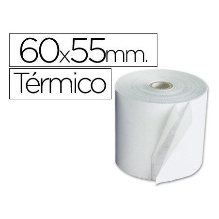 Rollo sumadora termico 60 mm ancho x 55 mm diametro sin bisfenol a