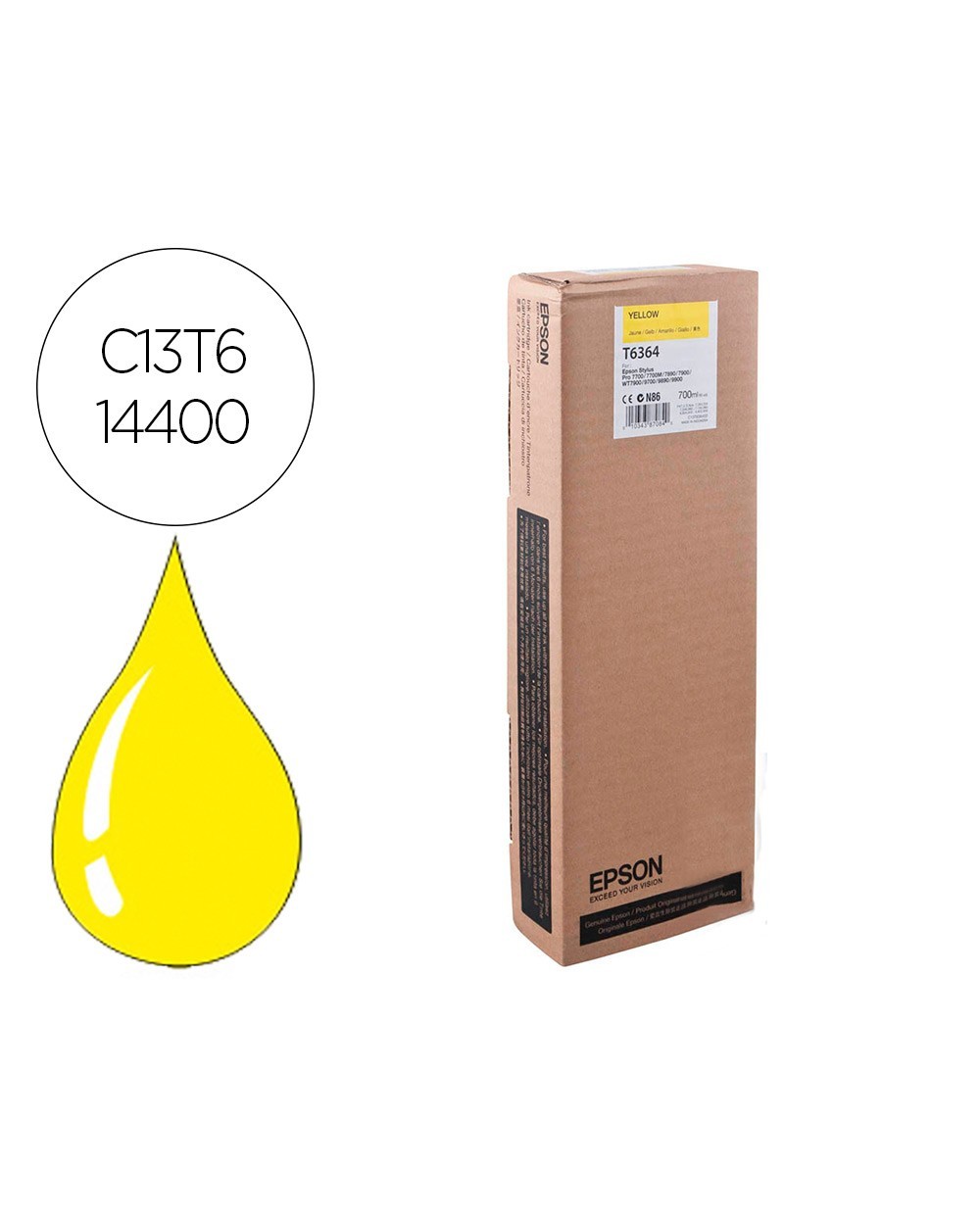 Ink jet epson gf stylus photo 7900 9900 amarillo alta capacidad