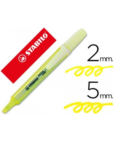 Rotulador stabilo marcador fluorescente swing cool amarillo