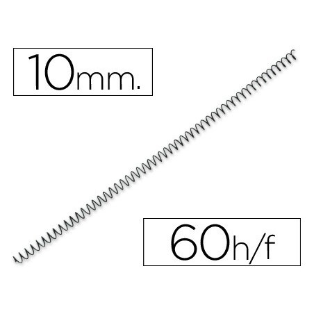 Espiral metalico yosan negro paso 56 4 1 10 mm calibre 100 mm