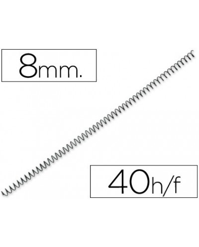 Espiral metalico yosan negro paso 56 4 1 8 mm calibre 100 mm