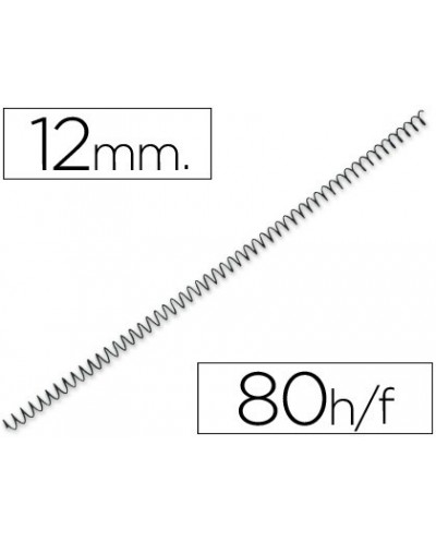 Espiral metalico yosan negro paso 64 5 1 12 mm calibre 100 mm