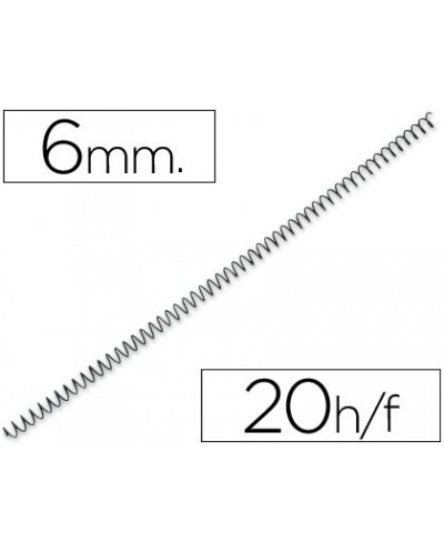 Espiral metalico yosan negro paso 64 5 1 6 mm calibre 100 mm