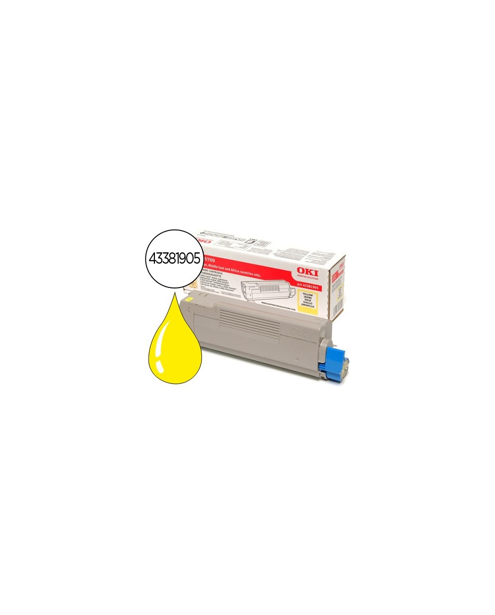 Toner oki c5600 5700 amarillo 2000 pag 