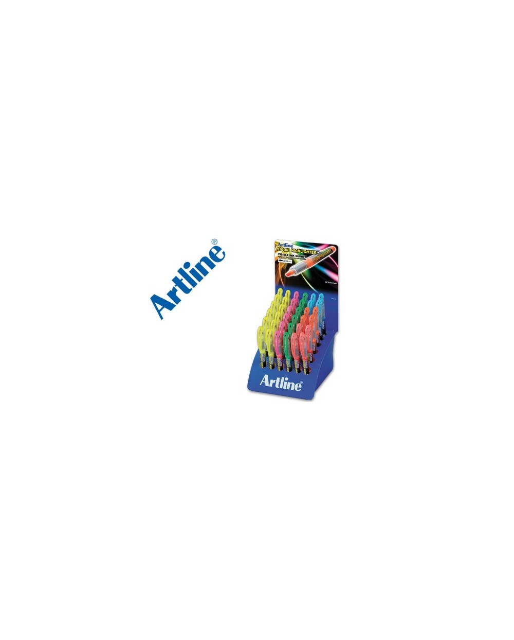 Rotulador artline fluorescente ek 640 punta biselada expositor de 36 unidades