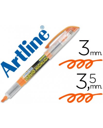 Rotulador artline fluorescente ek 640 naranja punta biselada