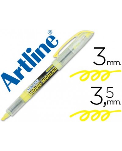 Rotulador artline fluorescente ek 640 amarillo punta biselada
