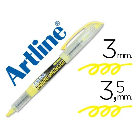 Rotulador artline fluorescente ek 640 amarillo punta biselada