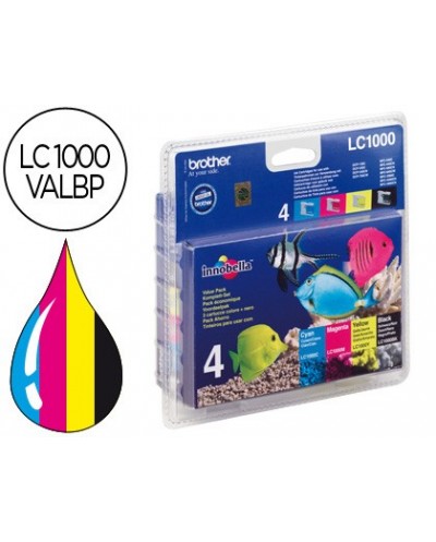 Ink jet brother lc 1000 pack negro cian magenta y amarillo