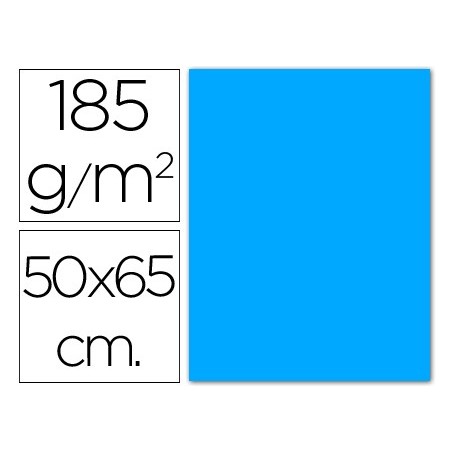 Cartulina guarro azul maldivas 50x65 cm 185 gr