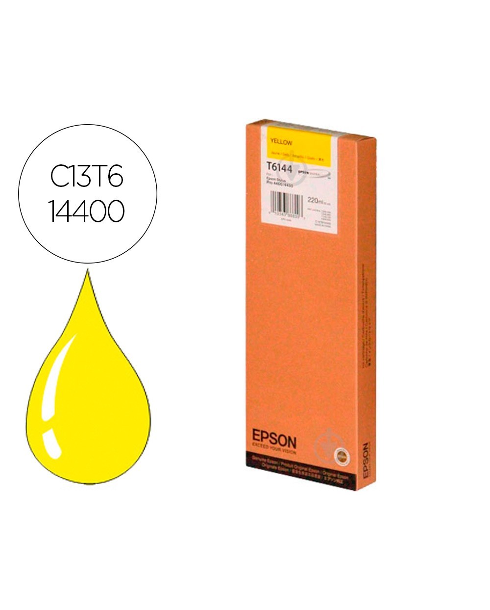 Ink jet epson gf stylus photo 4450 4400 amarillo alta capacidad