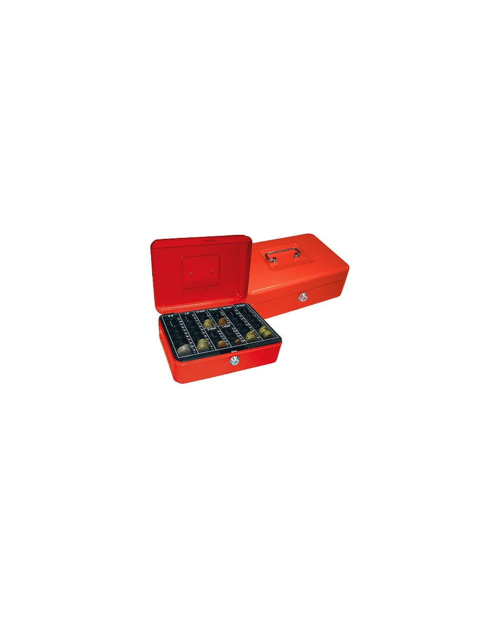 Caja caudales q connect 10 250x180x90 mm roja con portamonedas