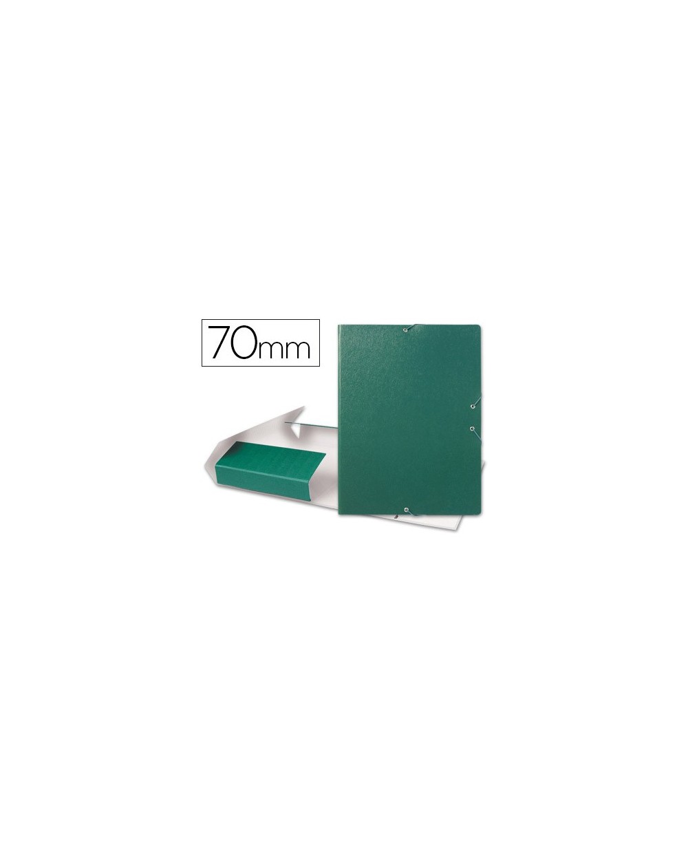 Carpeta proyectos liderpapel folio lomo 70mm carton gofrado verde