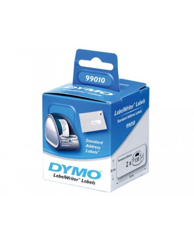 Etiqueta adhesiva dymo 99010 tamano 89x28 mm para impresora 400 130 etiquetas uso direcciones caja de 2