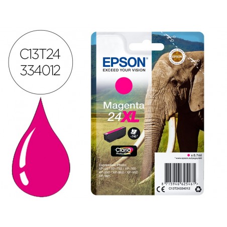 Ink jet epson claria photo hd ink magenta 24xl