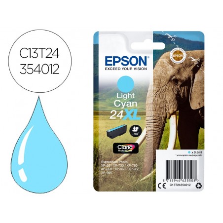 Ink jet epson claria photo hd ink cian claro 24xl expression photo xp 950