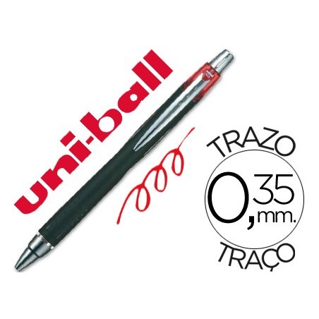 Boligrafo uni ball jetstream sxn 210 retractil tinta hibrida color rojo