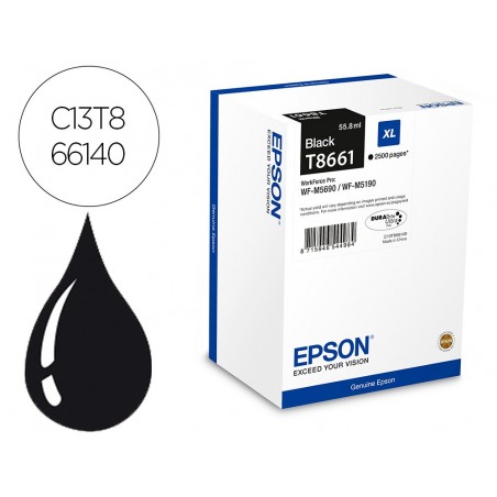 Ink jet epson t8661 negro xl wf m5190dw m5690dwf