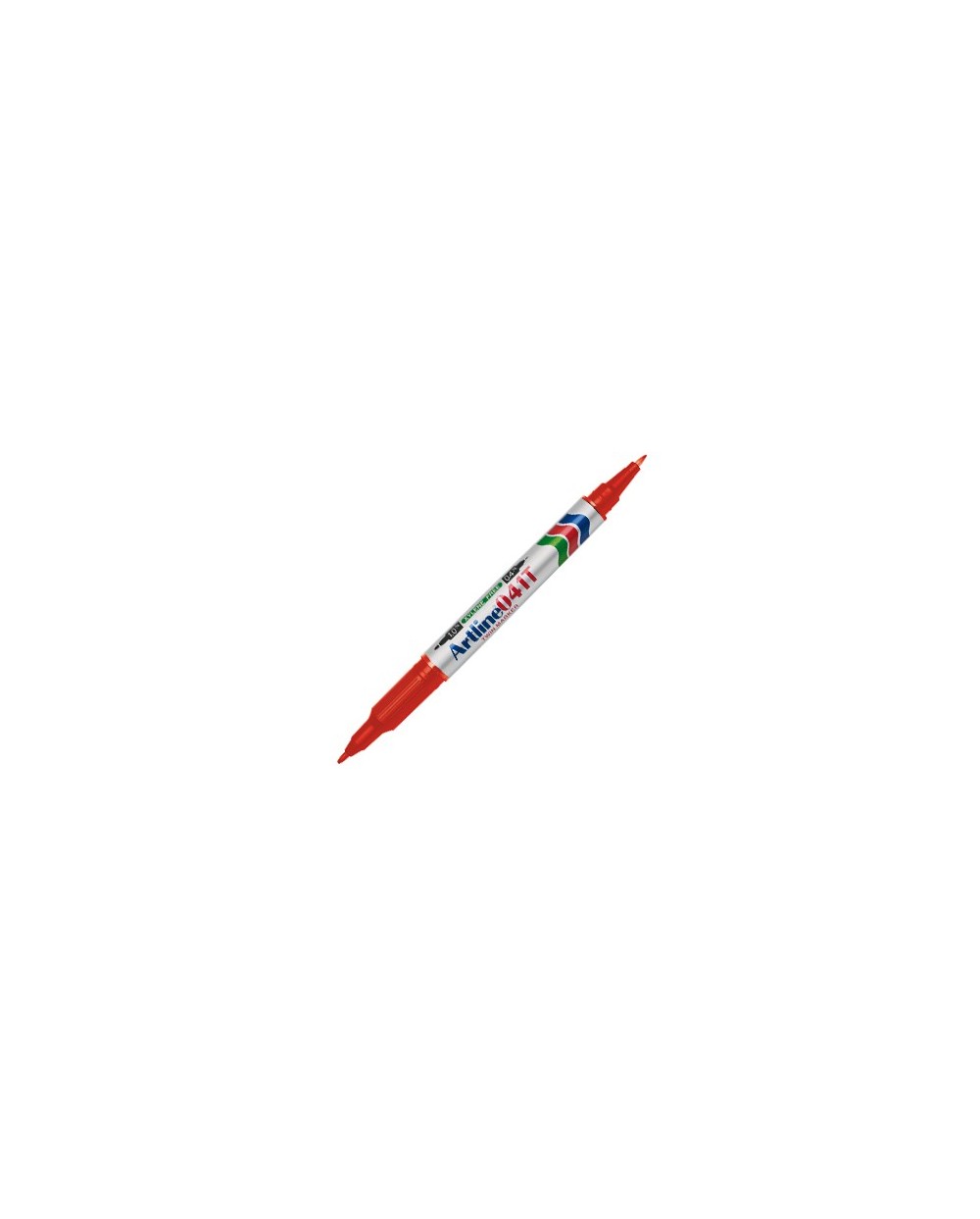 Rotulador artline marcador permanente ek 041t rojo doble punta 04 y 10 mm
