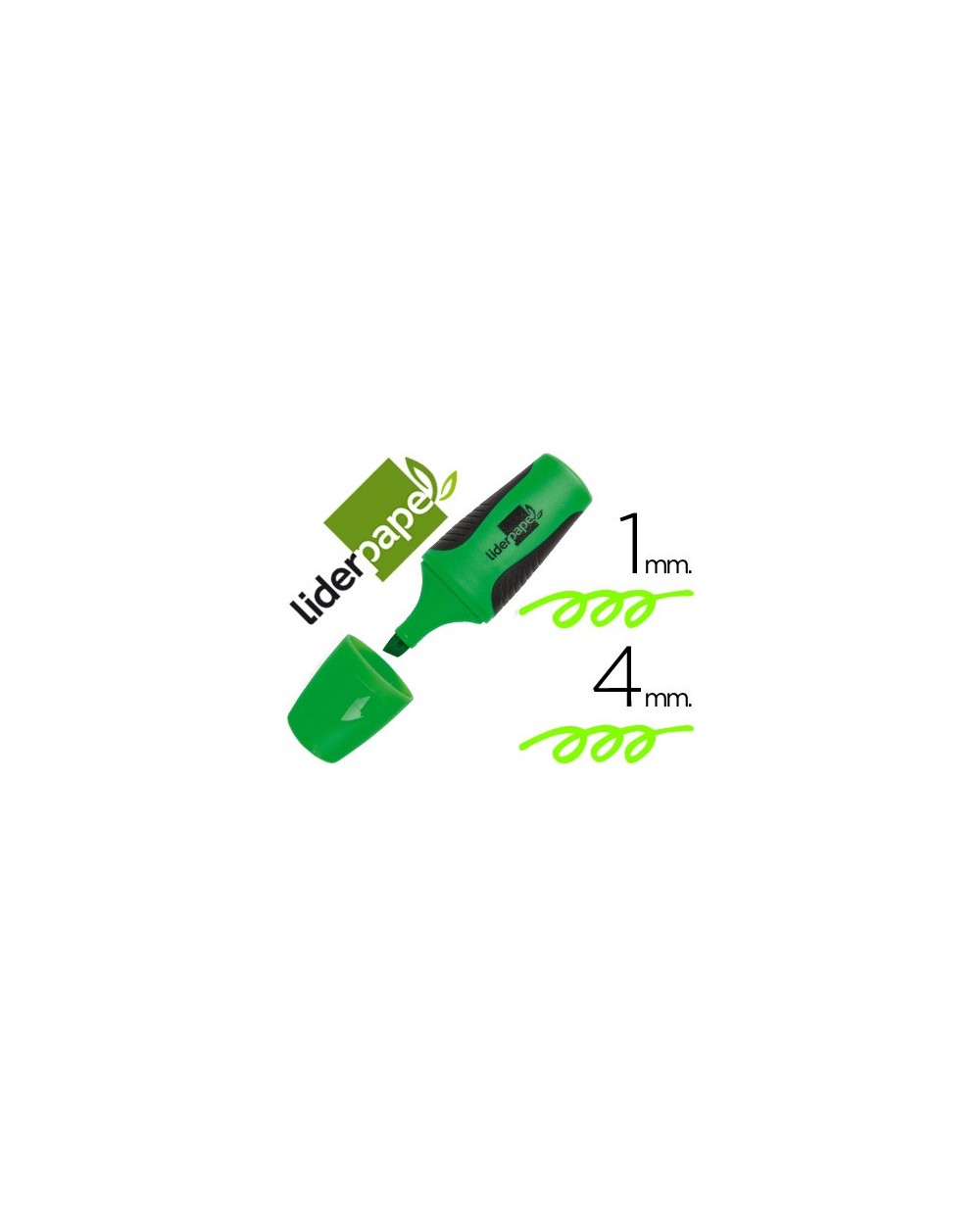 Rotulador liderpapel mini fluorescente verde