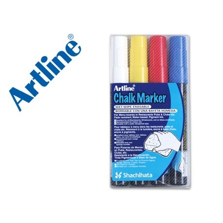 Rotulador artline pizarra verde negra epw 4 st bolsa de 4 unidades colores surtidos