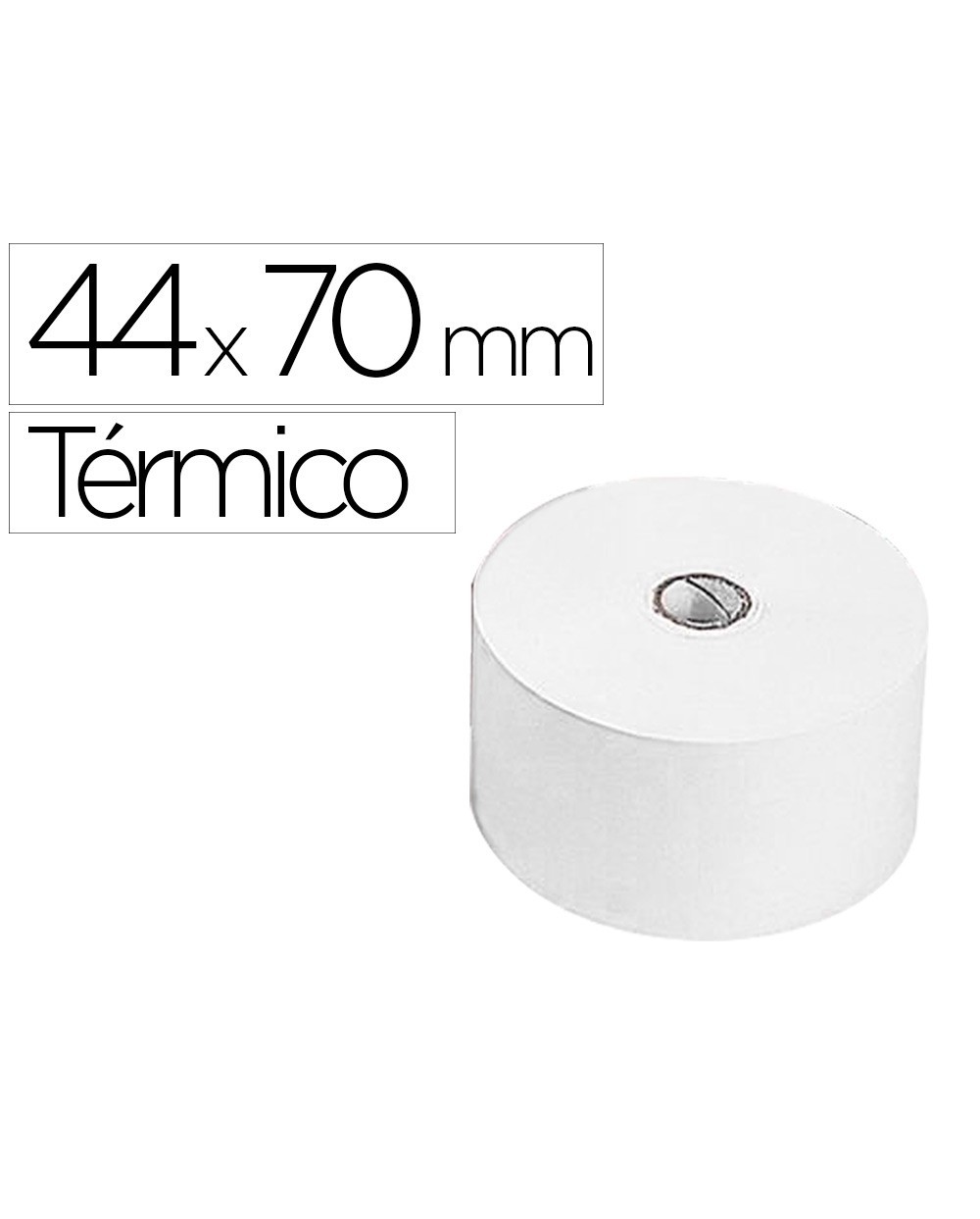 Rollo sumadora termico q connect 44 mm ancho x 70 mm diametro sin bisfenol a