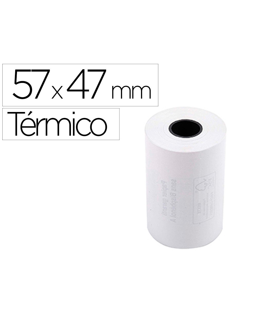 Rollo sumadora termico q connect 57 mm ancho x 47mm diametro para maquinas tarjetade creditos sin bisfenol a