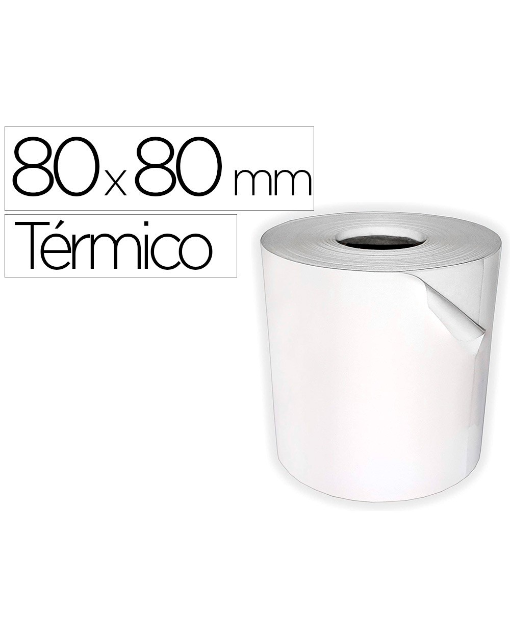 Rollo sumadora termico q connect 80 mm ancho x 80 mm diametro sin bisfenol a