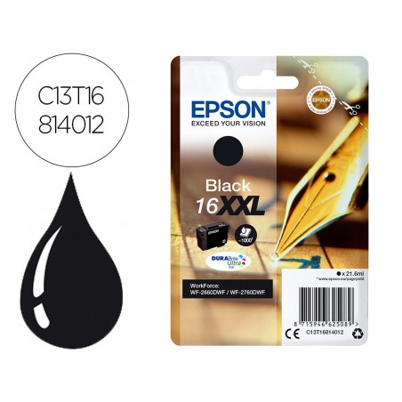 Ink jet epson negro 16xxl workforce 2660dwf