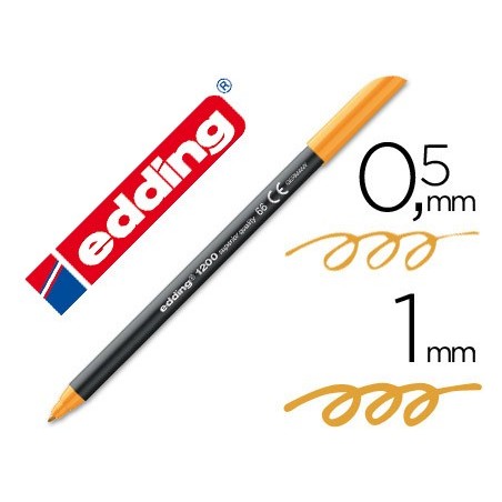 Rotulador edding punta fibra 1200 naranja neon n66 punta de fibra 05 mm