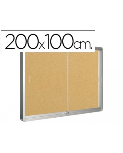 Vitrina de anuncios q connect marco de aluminio 1000 x 2000 mm