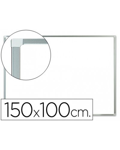 Pizarra blanca q connect lacada magnetica marco de aluminio 150x100 cm