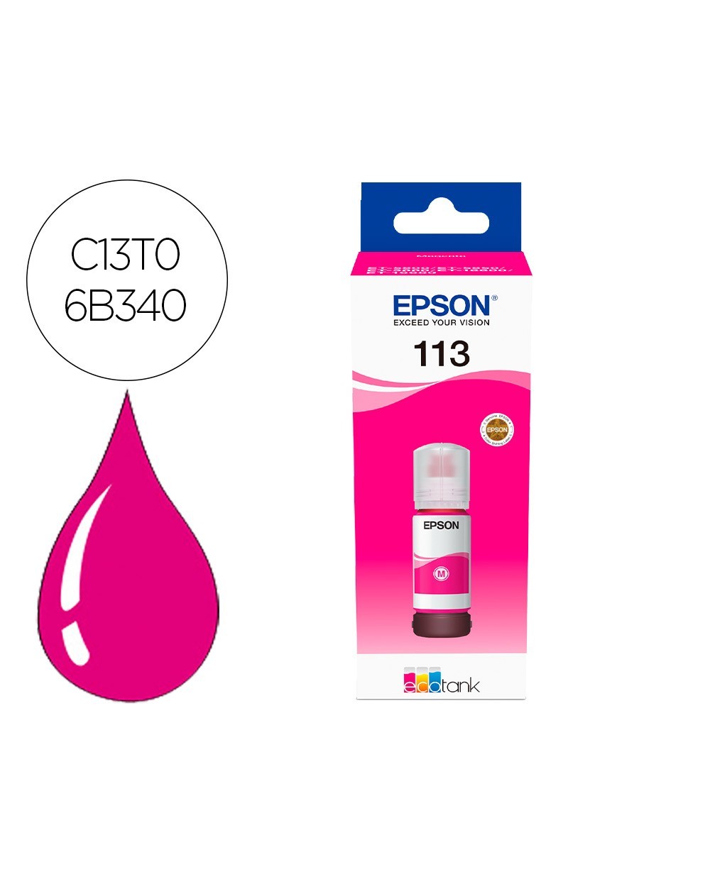 Ink jet epson ecotank 113 series magenta