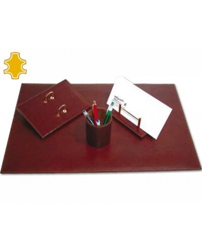 Escribania de sobremesa artesania de piel juego de 4 piezas 40x60x06 cm fabricada en ubrique