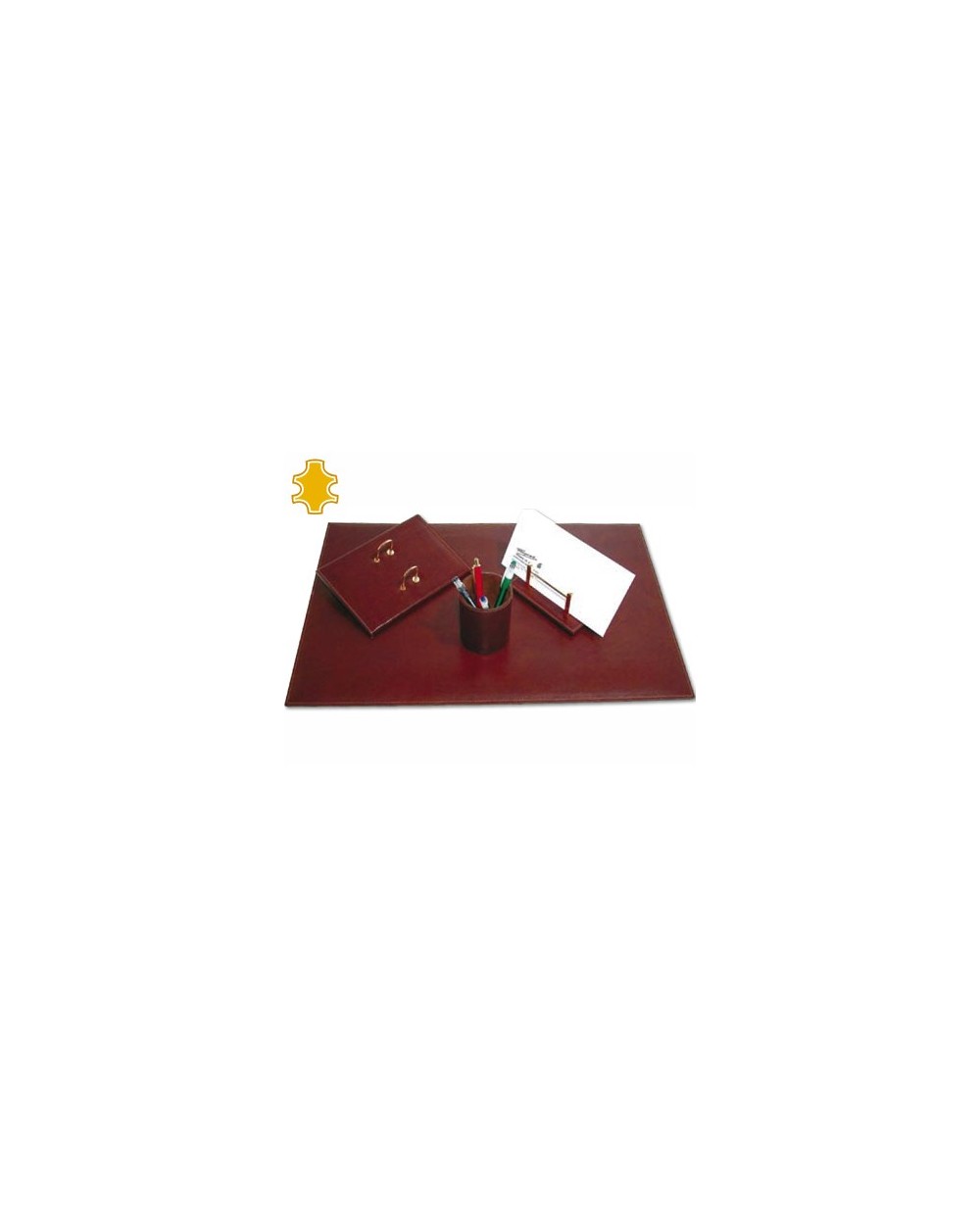 Escribania de sobremesa artesania de piel juego de 4 piezas 40x60x06 cm fabricada en ubrique
