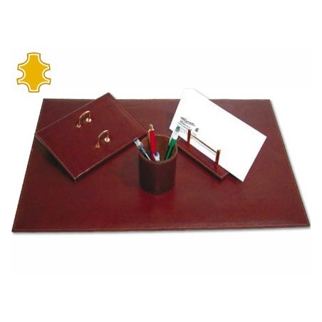 Escribania de sobremesa artesania de piel juego de 4 piezas 40x60x06 cm fabricada en ubrique