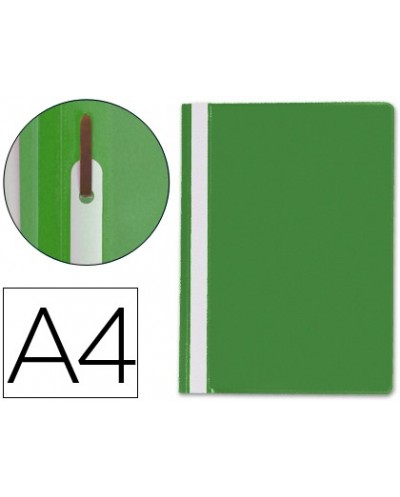 Carpeta dossier fastener plastico q connect din a4 verde