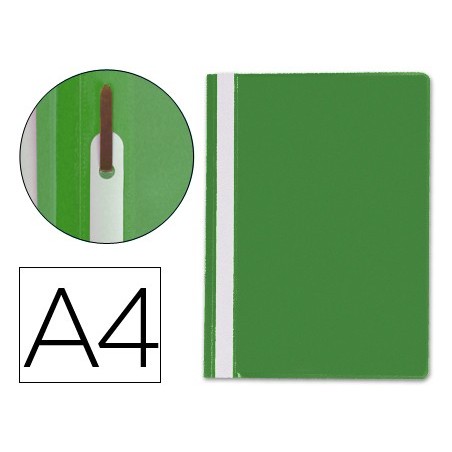 Carpeta dossier fastener plastico q connect din a4 verde