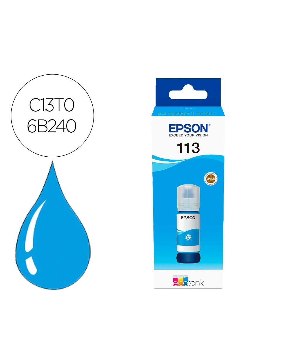 Ink jet epson ecotank 113 series cian