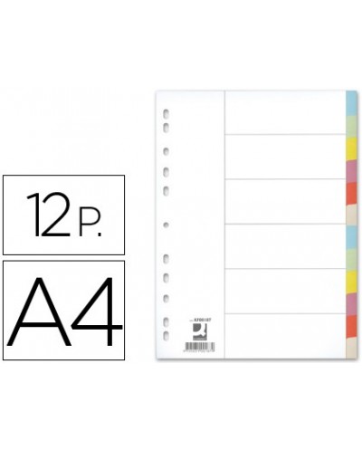 Separador q connect cartulina juego de 12 separadores din a4 multitaladro