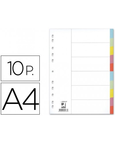 Separador q connect cartulina juego de 10 separadores din a4 multitaladro